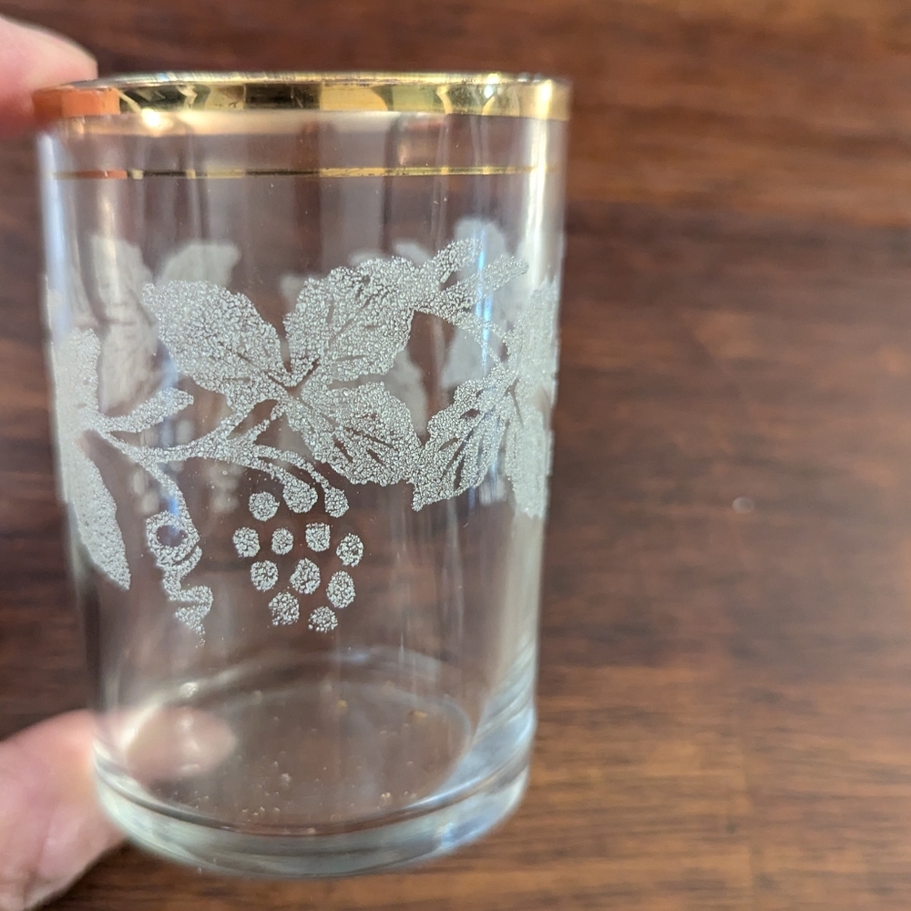 Bartlett Collins Elegant Gold Rimmed Glasses Set Vintage - Picture 2 of 8